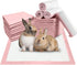 Tfwadmx Rabbit Pee Pads 50 Pcs 18" 13" Disposable Cage Liners Leak-Proof