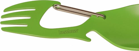 Kershaw Ration Multi Tool Spork, Stainless Steel Spoon, Fork, Carabiner, and Bottle Opener