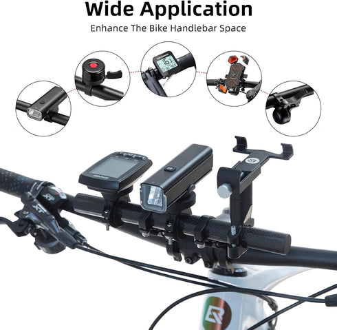 ROCKBROS Bike Handlebar Extender, Lightweight Double Handlebar Bracket for Speedometer, GPS, Phone Mount