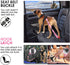 SlowTon Adjustable Dog Seat Belt, 2 in 1 Safety Leash with Elastic Nylon Bungee Buffer, Reflective Tether (Pink)