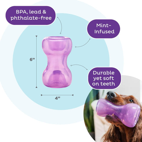 Outward Hound Double Snoop Interactive Treat Stuffer Durable Dog Toy in Purple