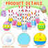 12 28 Inch Set 10 2 Shappy Pcs Giant Inflatable Easter Bunny Bowling with Egg, Inflatable Easter Game for Kids Adults