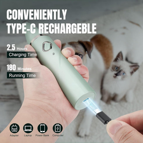 4 1 Trimmer Set Trimmer Lanumi in Dog Pet Clipper Rechargeable Paw Low Noise Nail Grinder Dog Cat Shaver for Grooming
