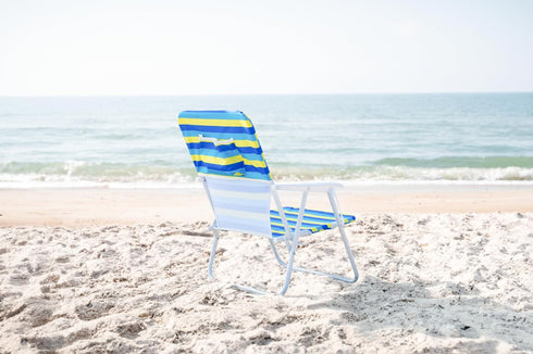 1 200lbs CARIBBEAN JOE Folding Beach Chair, Position Lightweight and Portable Foldable Outdoor Camping Accessories