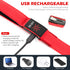 LED Dog Leash Light Up, 4 Feet Micro USB Rechargeable Nylon Webbing Glow Safety Standard Dog Leash by Bpawser (Red)