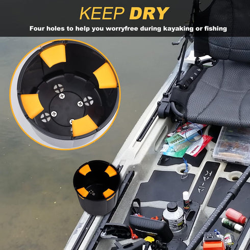 Multi-Functional Kayak Accessories: Cup Holder, Drink Holder, Phone Holder, Fishing Tool Storage, Track Mount Install