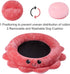 Jiupety Cute Calming Dog Bed, Anxiety Bolster Dog Bed with Octopus Shape for Large Dogs - Pink, Red