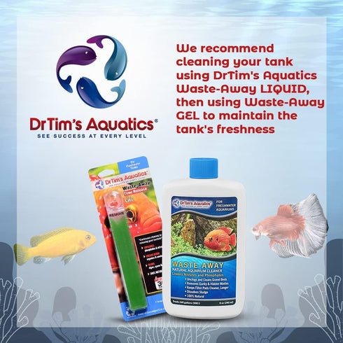 DrTim's Aquatics Freshwater Waste-Away Time Release Gel for Natural Fish Tank Waste Management Solution (50 gal)