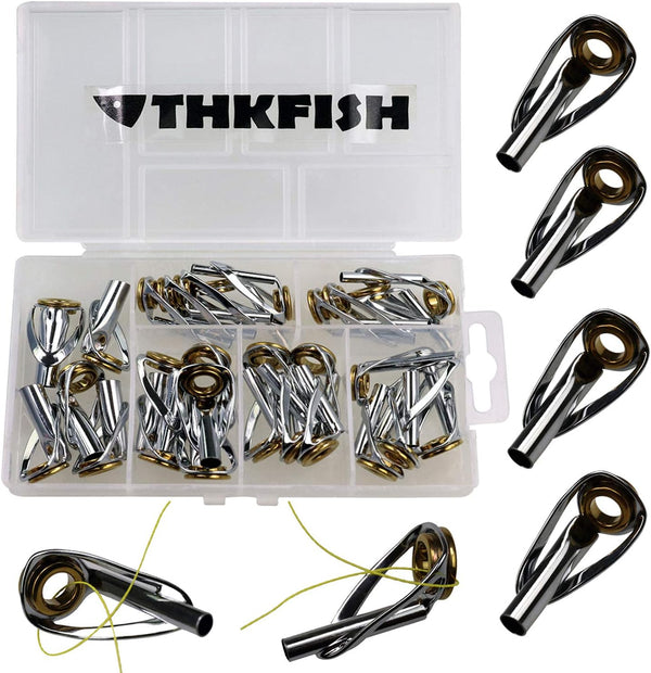 THKFISH Saltwater Rod Tip Repair Kit Heavy Duty with Stainless Steel Ceramics Fishing Rod Replacement Tips