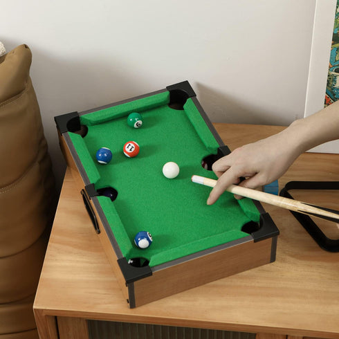 Kinaxixi Mini Pool Table Wooden Billiards Tabletop Board Game for Family Night Party Time Gift for Cat Lovers