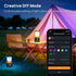 1000LM, 2700K-6500K 16 Dimmable Consciot Smart RGBTW Battery Powered LED Lantern with APP Control, Tunable White