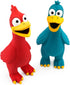 2 Pack CHIWAVA Squawking Latex Dog Toy Chicken Duck Squeeze Squeak Interactive Play for Medium Large Dogs Assorted