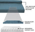Furhaven Orthopedic Dog Bed for Large/Medium Dogs, Removable Bolsters & Washable Cover, Pinsonic Quilted Paw, Bluestone