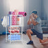 Weight Rack with Hooks for Home Gym, Yoga Mat Storage Organizer, Weight Storage Racks, Wheels for Dumbbell & Resistance