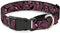 Buckle-Down Martingale Dog Collar, Bandana/Skulls Purple/White, 1" Wide, Fits 15-26" Neck Size, Large