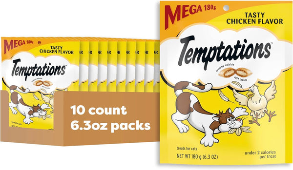 Temptations Cat Treats Classic Crunchy and Soft Cat Treats, Tasty Chicken Flavor,