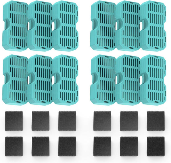 Vekonn Cat Water Fountain Filters Replacement for 2.2L & 3.2L Square Stainless Steel