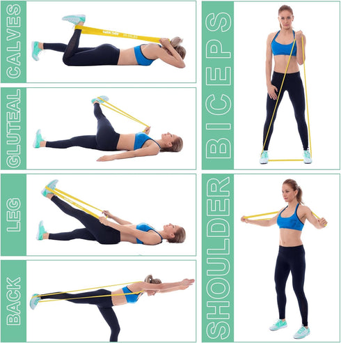 Resistance Bands, Pull Up Bands, Thick Heavy Resistance Band Set with Door Anchor, Elastic Bands for Body Stretching
