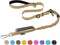 Tactical Dog Leash Heavy Duty 4-6ft, No Pull Bungee for Medium Large Dogs with Padded Double Handle, Brown
