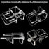 6 pcs Aquarium Lid Clips, Rimless Fish Tank Top Cover Support Holder