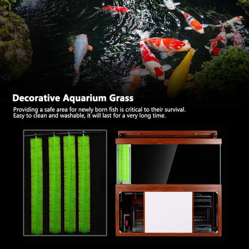 Yuehuam Fish Breeding Grass, Baby Fish Hideout for Fry Population Decorative Aquarium Grass (100cm/39.7inch)
