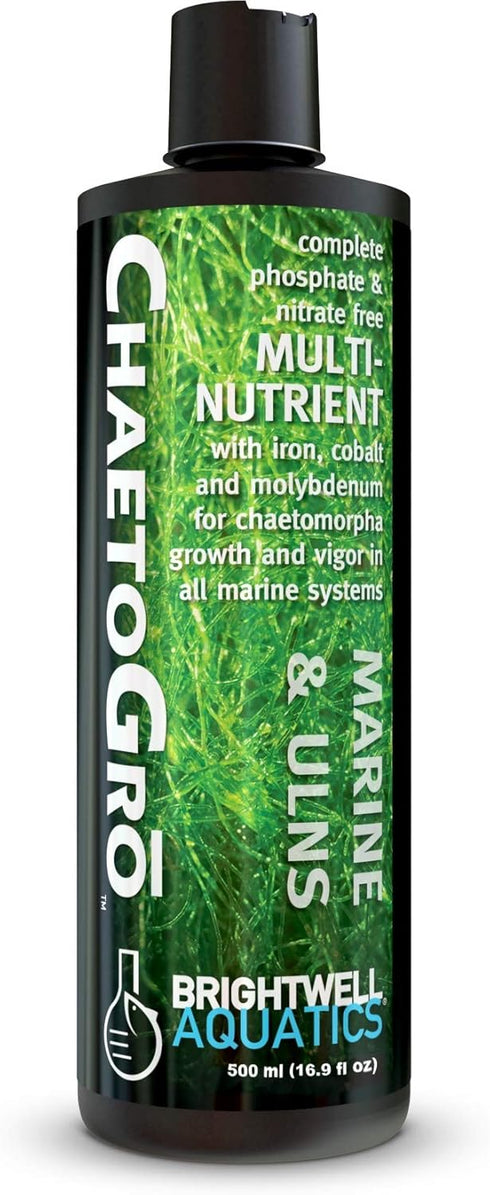 Brightwell Aquatics ChaetoGro - Algae Nutrient Supplement for Marine Fish Tanks, 16.9 fl oz
