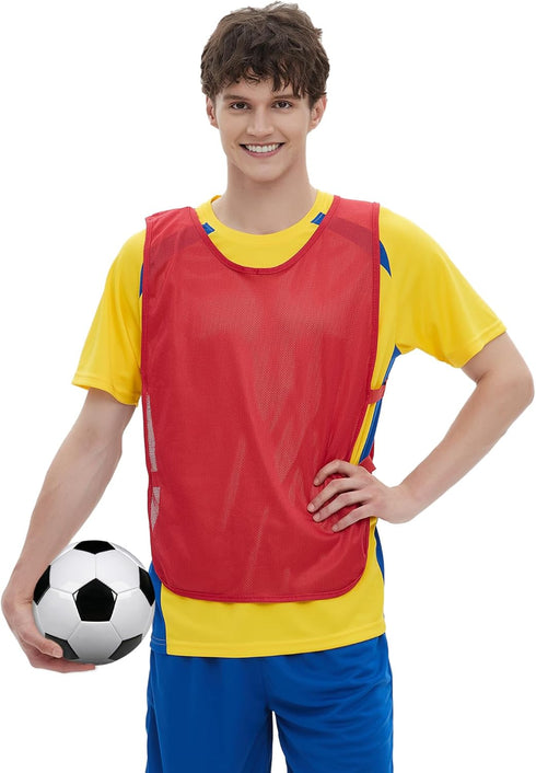 Scrimmage TopTie Training Vests Soccer Bibs Sports Pinnies for Adult/Young
