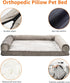 Amazon Basics Orthopedic Foam Dog Pet Bed for Living Room Couch, Brown, 30 x 20 x 6.25 inches, Machine Washable,