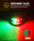 1Pcs 24 Partsam Marine Boat Bow Lights, LED Red and Green Navigation Light for Vessle Pontoon Yacht Skiff Skeeter