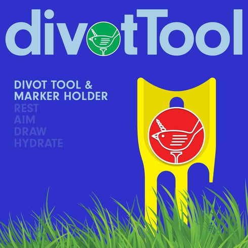 Golf Divot Repair Tool & Ball Marker - 6-in-1 Golf Divot Tool