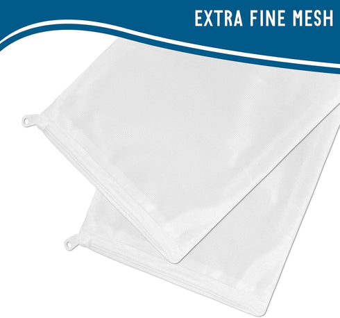 Media Bags for Aquarium, 10 PCS Extra Fine Mesh Reusable Nylon Net Filter Bags with Plastic Zipper, 7.9 x 5.5 Inch