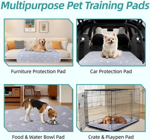 LINDOPTWS (2-Pack, 36"x41") Washable Puppy Pads - Reusable, Ultra Absorbent & Leak-Proof Pee Pads for Dogs Washable