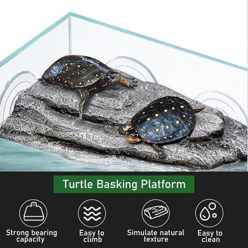 Tfwadmx Turtle Basking Platform - Climbing Ramp with Suction Cups for Aquarium, Float Decorations for Amphibians