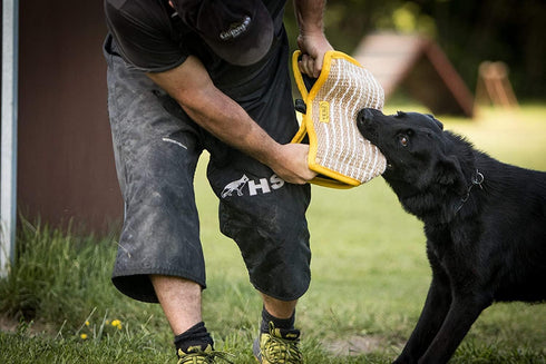 YES4QUALITY Durable Dog Bite Wedge 13x10 Inches | Tough Jute Tug Toy with 2 Comfy Handles | Ideal for Medium to Large
