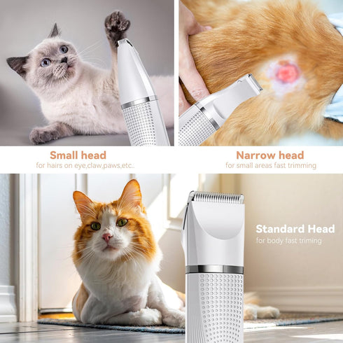 Cat Grooming Clippers Kit for Matted Hair, Bautrium 3 in 1 Electric Trimmer for Thick Hair and Heavy Coat