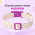 Adjustable Dog Collars with Buckle for Cute Girl Female Boy Dogs, Soft Fancy Pet Collar with Flower Design for Small