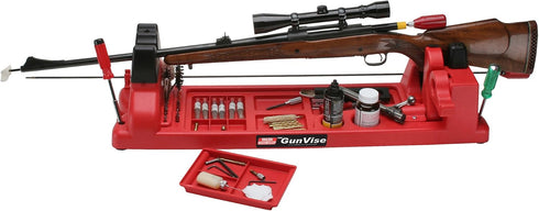 MTM GV30 Gun Vise for Gunsmithing, Free Standing, 11 Compartments, USA Made, Red