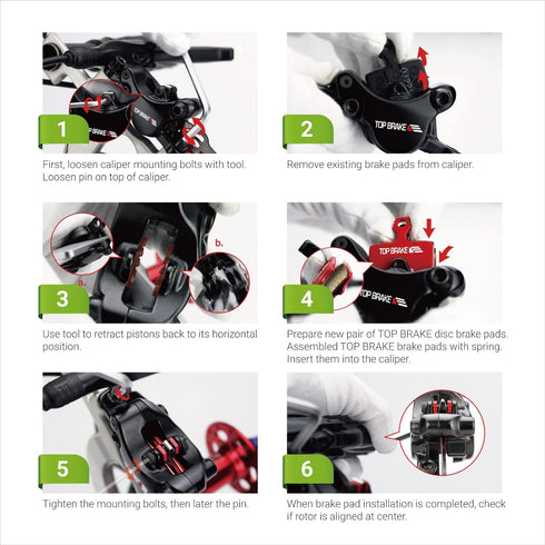 TOP BRAKE Disc Bike Brake Pads, Compatible with SRAM Code R RE RSC, MTB/eMTB/Downhill/Trail/Cycling