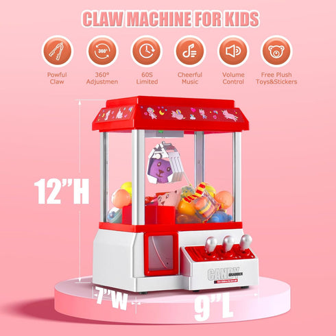 Claw Machine for Kids Toy Mini Arcade Machine Candy Grabber Prize Dispenser Vending Machine Arcade Game Machines