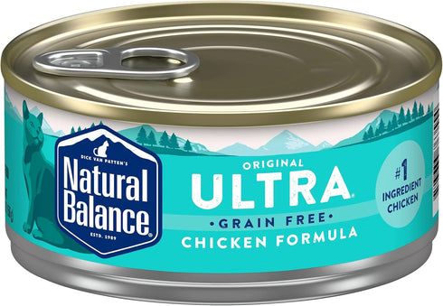 Natural Balance Original Ultra Grain Free Chicken Cat Food, Wet Canned Food, 5.5 oz (Pack of 24)