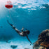 Maitys Heavy Duty PVC Dive Flag Float Freediving Rope Set with Inflatable Signal Floater and Lanyard for Snorkeling
