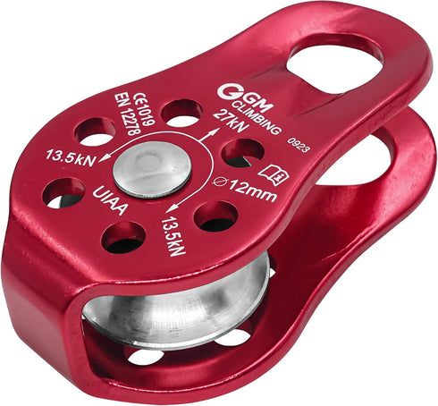 GM CLIMBING Fixed Micro Pulley 27kN CE UIAA Certified for Slack Tending