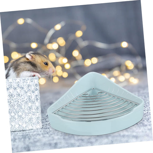 Small Animal Ceramic Toilet Triangle Corner Litter Potty for Guinea Pig Hamster Portable Design Easy to Clean for Small