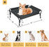 Veehoo Cooling Raised Dog Bed - Guardrail Elevated Bed, Chewproof Frame with Washable Breathable Teslin Mesh, Non-Slip