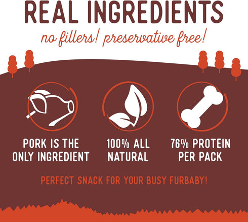 (4 oz, Pack 1) Beg & Barker Pork Jerky for Dogs of - Dog Training Treats - Natural Dog Treats Made in The USA - Grain