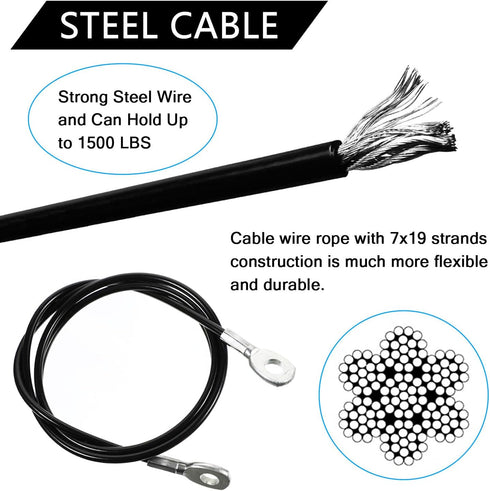 Taeku Fitness Heavy Duty Pulley Cable, 6mm Steel Wire Rope Replacement for Home Gym Weight Lift Pulley System