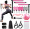 Pilates Bar Kit with Resistance Bands, Multifunctional Bar with 3 Set Exercise Bands for Home Gym Yoga