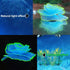 Besimple Artificial Coral Ornament, Glowing Effect Resin Aquarium Plants for Fish Tank Decorations in Blue