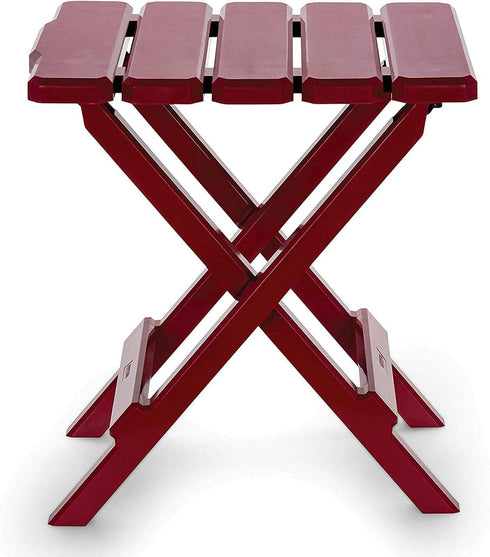 Camco 51684 Red Regular Adirondack Portable Outdoor Folding Side Table, Perfect for