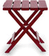 Camco 51684 Red Regular Adirondack Portable Outdoor Folding Side Table, Perfect for